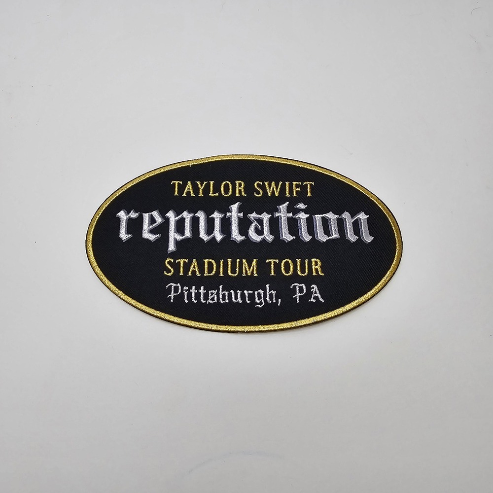 Taylor Swift Reputation Stadium Tour Pittsburgh PA Embroidered Patch Gold Black